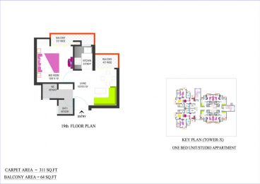 19th FLOOR PLAN -1 (TOWER- X)