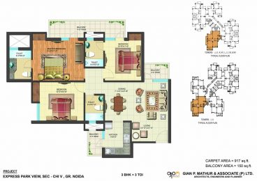 3BHK + 3 TOI